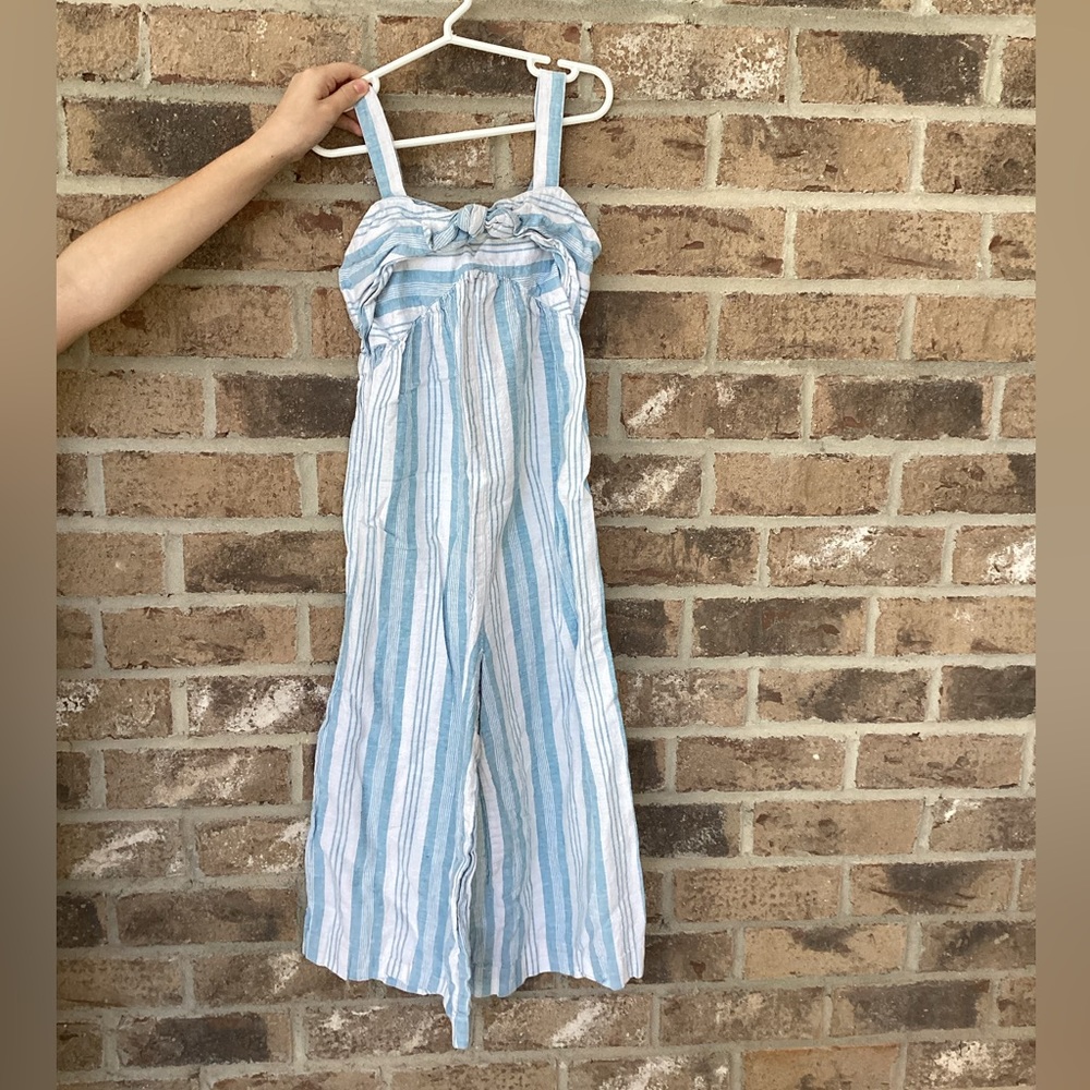 Girls size 8 striped romper.